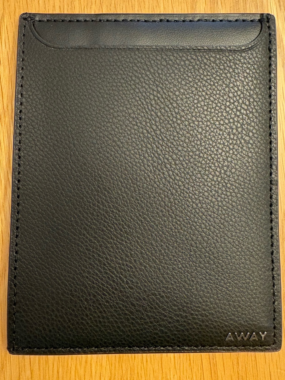 AWAY Travel Slim Black Leather Passport and Card Holder